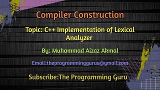 C Implementation of Lexical Analyzer [upl. by Eisset]