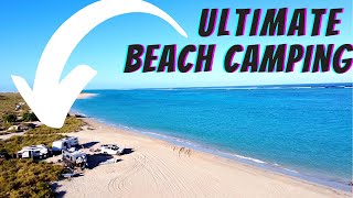 TOTAL BEACHFRONT CAMPING at South LeFroy Ningaloo Station [upl. by Lalat]