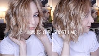 HOW TO CURL SHORT HAIR  EASY amp EFFORTLESSLY CUTE [upl. by Tamah616]