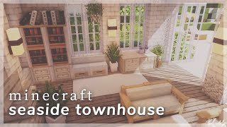 Minecraft Seaside Townhouse 🌊🐚  Speed Build  CIT Resource Packs [upl. by Scribner]