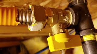 GAS FIREPLACE EASY INSTALL How to run your gas line [upl. by Allissa691]