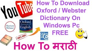 How To Download Oxford  Webster Dictionary On Windows PC FREE [upl. by Ruprecht495]