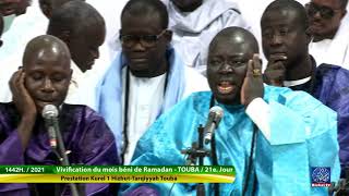 Mawahibu Kourel 1 Hizbut Tarqiyyah TOUBA  21e jour Ramadan 2021  1442h [upl. by Idoc70]