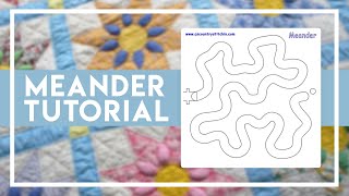 How To Use Farrells Meander Template For A Simple Meander And A Great Secondary Quilting Design [upl. by Glorianna364]