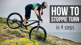 How To STOPPIE TURN  Shorts  Mountain Bike Skills Without Words Breakitdown [upl. by Eniamert]