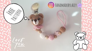 How To Make Pacifier Clip  TUTORIAL  Emzik Zinciri [upl. by Airet]