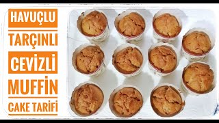 Havuçlu Tarçınlı Cevizli Muffin Cake Tarifi [upl. by Eilema209]