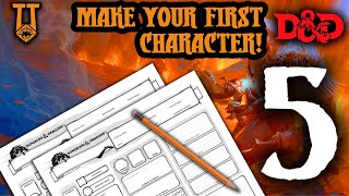 How to Make a DampD 5e Character for Absolute Beginners Every Step in Detail Learn to Play  Part 5 [upl. by Sunil706]