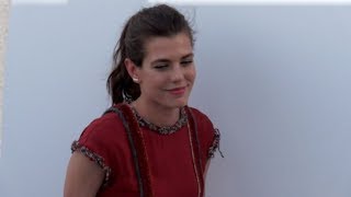 EXCLUSIVE  Charlotte Casiraghi arriving at Chanel x Vanity Fair party at Tetou in Cannes [upl. by Tiffanie]