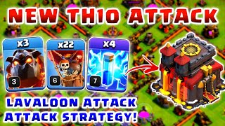 TH10 LAVALOON EASY 3 STAR ATTACK STRATEGY [upl. by Urbas]