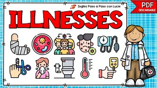 ENFERMEDADES Y SÍNTOMAS EN INGLÉS  PARTE 1  VOCABULARY ILLNESSES AND SYMPTOMS [upl. by Corson614]