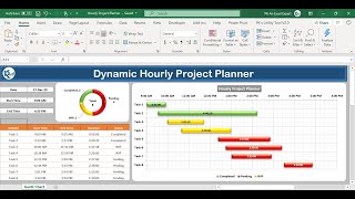 Dynamic Hourly Project Planner Gantt Chart [upl. by Pesvoh674]