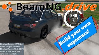 BeamNG Drive  How To Customize Vanilla Cars Into Supercars [upl. by Nereids978]