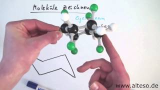 Sesselkonformation richtig zeichnen Cyclohexane und Zucker [upl. by Perce]