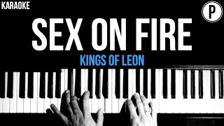 Kings Of Leon  Sex On Fire Karaoke Acoustic Piano Instrumental [upl. by Dirfliw]