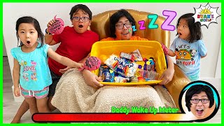 Greedy Daddy In Real Life Pretend Play Dont Wake Daddy Challenge [upl. by Esmeralda]