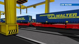 LKW WALTER Combined Transport RailRoad 3D Animation [upl. by Sheelah]