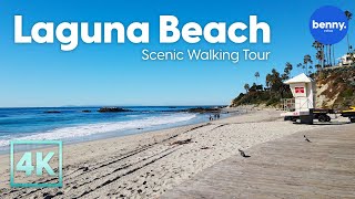 Scenic LAGUNA BEACH 4K Walking Tour [upl. by Trumaine431]