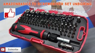 AmazonBasics 73Piece Magnetic Screwdriver set Unboxing [upl. by Elton]