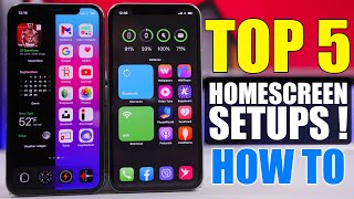 Top 5  iOS 14 Home Screen Setups HOW TO Make Them [upl. by Harper]