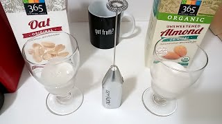 Oat Milk vs Almond Milk part 2 Frothing Test [upl. by Teryl902]