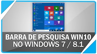 Como colocar barra de pesquisas do windows 10 no windows 7 81 [upl. by Winifield]