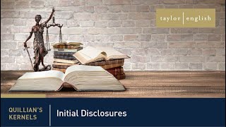 Litigation Fundamentals  Initial Disclosures [upl. by Sessilu875]