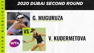 Garbiñe Muguruza vs Veronika Kudermetova  2020 Dubai Second Round  WTA Highlights [upl. by Woodring180]