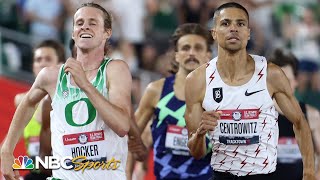 NCAA champ Hocker battles Olympic champ Centrowitz to the line in 1500m trials classic  NBC Sports [upl. by Eenolem744]