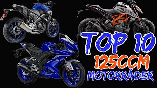 TOP 10 125 CCM MOTORRÄDER 2021  Top Speed Preise Technische Daten [upl. by Dilan]