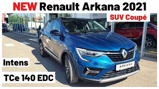 New Renault Arkana 2021  INTENS  Exterior Interior Trunk Infotainment [upl. by Korff]