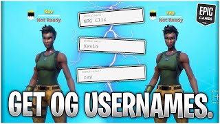 How To Get ANY OG Epic Name In Fortnite Chapter 5 NEW WORKING METHOD [upl. by Alidus688]