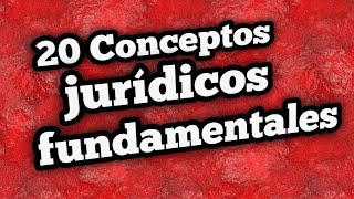 20 conceptos jurídicos fundamentales [upl. by Cofsky723]