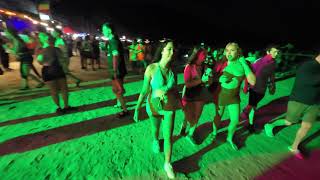 Full moon Party January Koh Phangan  Walking Tour Thailand [upl. by Krongold520]