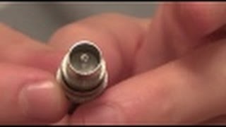 How to fit a TV Connector Plug onto a Coaxial AERIAL Cable [upl. by Hanimay]