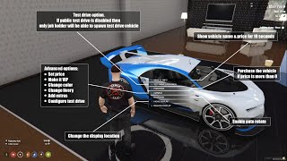 ADVANCED CAR DEALERSHIP FIVEM  ESXQBCORE [upl. by Labannah400]