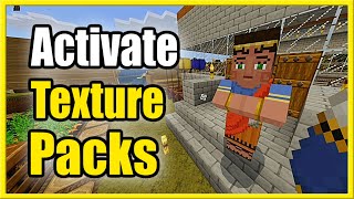 How to Activate Resource Packs in Minecraft amp Install Texture Packs Add on Tutorial [upl. by Auqeenwahs]