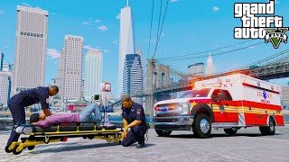 Incredible Rescue By FDNY EMS Ambulance In Liberty City  GTA 5 Paramedic Mod [upl. by Fara409]