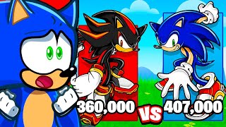 SONIC vs SHADOW Power Level Comparison [upl. by Angeline531]