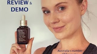 Estee Lauder Advanced Night Repair Serum REVIEW amp DEMO [upl. by Odnanref826]