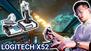 LOGITECH G X52 FLIGHT HOTAS  Unboxing and First Impressions [upl. by Ahsinuq]