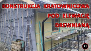 Konstrukcja kratownicowa pod elewację drewnianą półbal [upl. by Inotna]