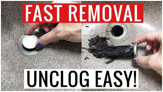 How to Remove DRAIN STOPPER POP UP Unclog Cleaning Hacks  Andrea Jean Cleaning [upl. by Aneetak]