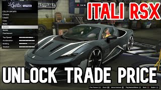 Gta 5 itali RSX Trade Price How To Return Moodymann  Itali RSX Customization [upl. by Lilahk]