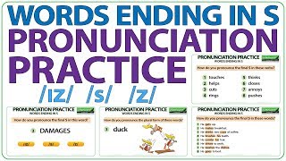 English Pronunciation Practice  How do you pronounce words ending in S [upl. by Annette]