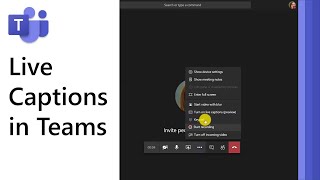 How to use Live Captions in Microsoft Teams [upl. by Bocaj582]