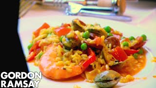 How To Make Paella  Gordon Ramsay [upl. by Saimon687]