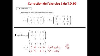 Calcul du rang dune matrice [upl. by Nylaf]