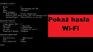 CMD Jak wyświetlić hasła WiFi na komputerze czyli SHOW PASSWORD [upl. by Bruno]