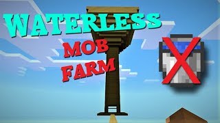 Waterless Mob Farm Tutorial Trapdoors not buttons Minecraft Bedrock Edition 116 [upl. by Adnilam]